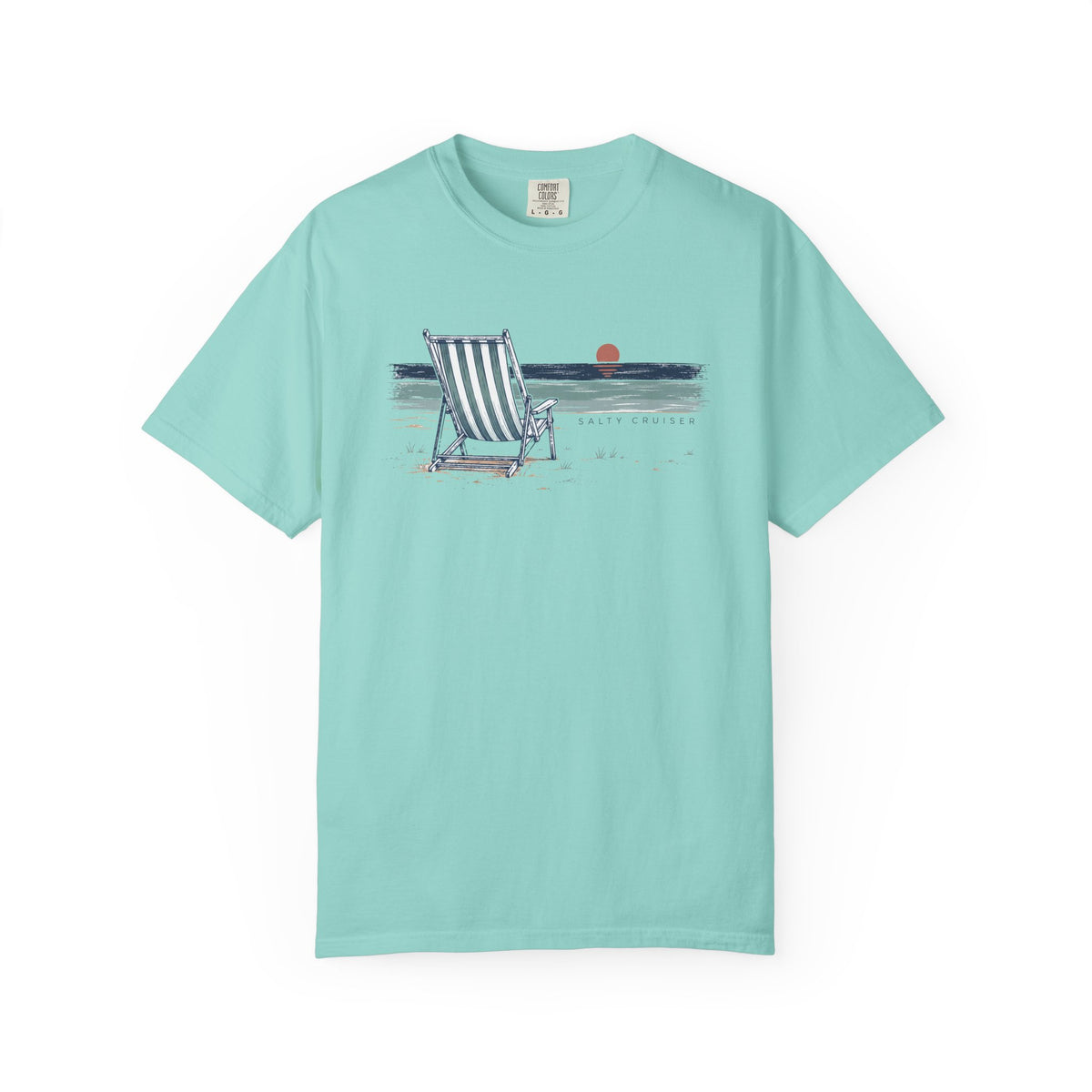 Salty Cruiser Beach Chair Sunset Tee