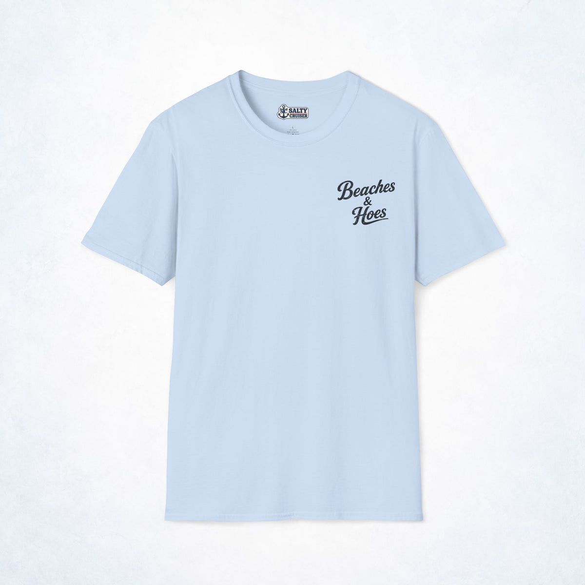Beaches & Hoes Retro Sunset Front & Back Tee