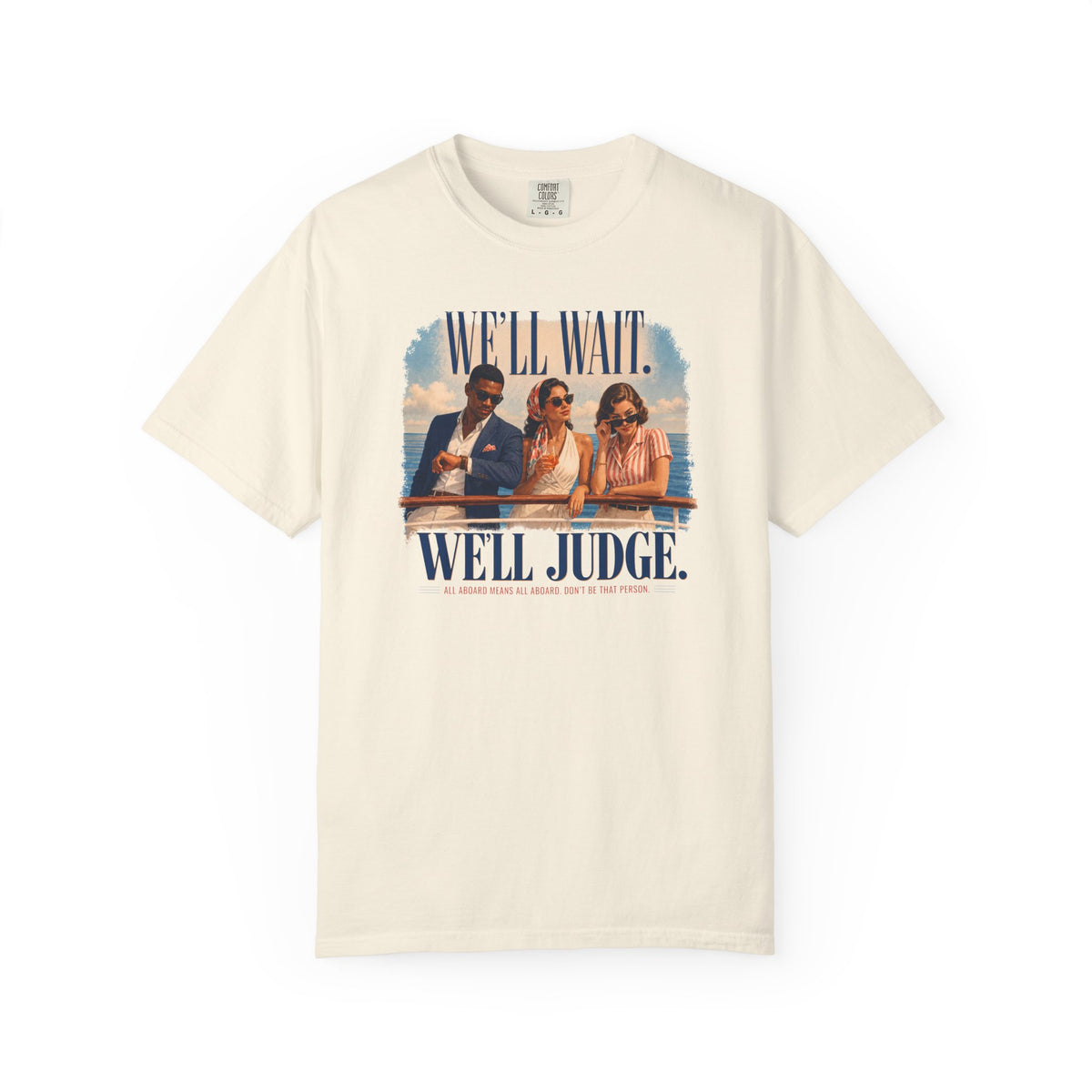 All Aboard Means All Aboard Front Print Tee