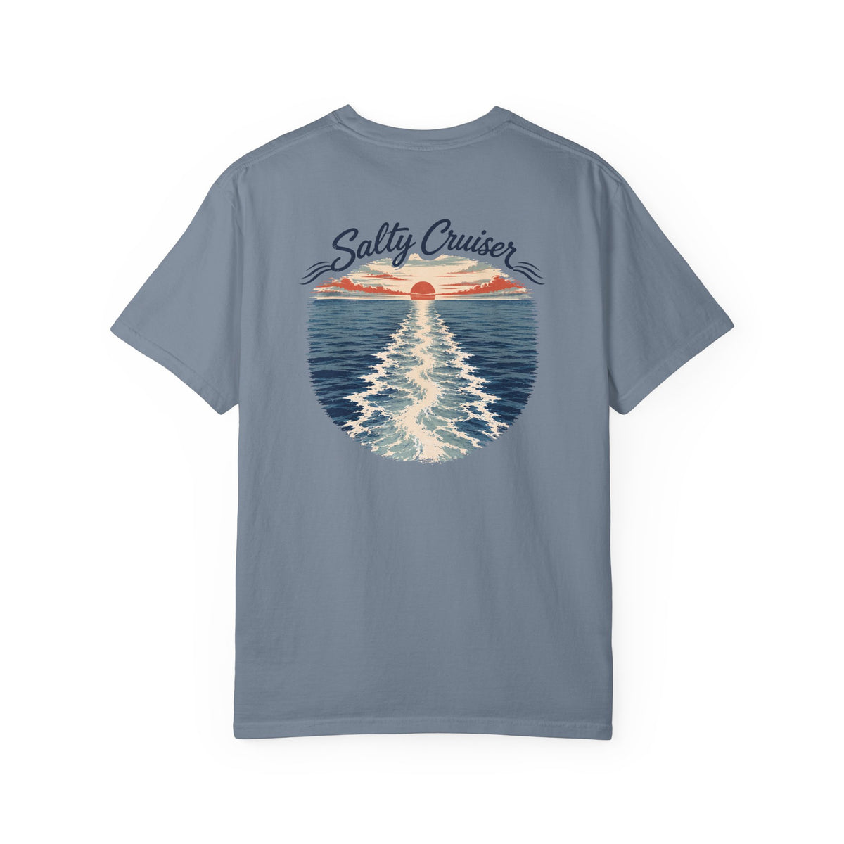 Salty Cruiser Ocean Sunset Front and Back Tee