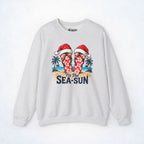 ’Tis the Sea-Sun Flip-Flops Christmas Sweatshirt
