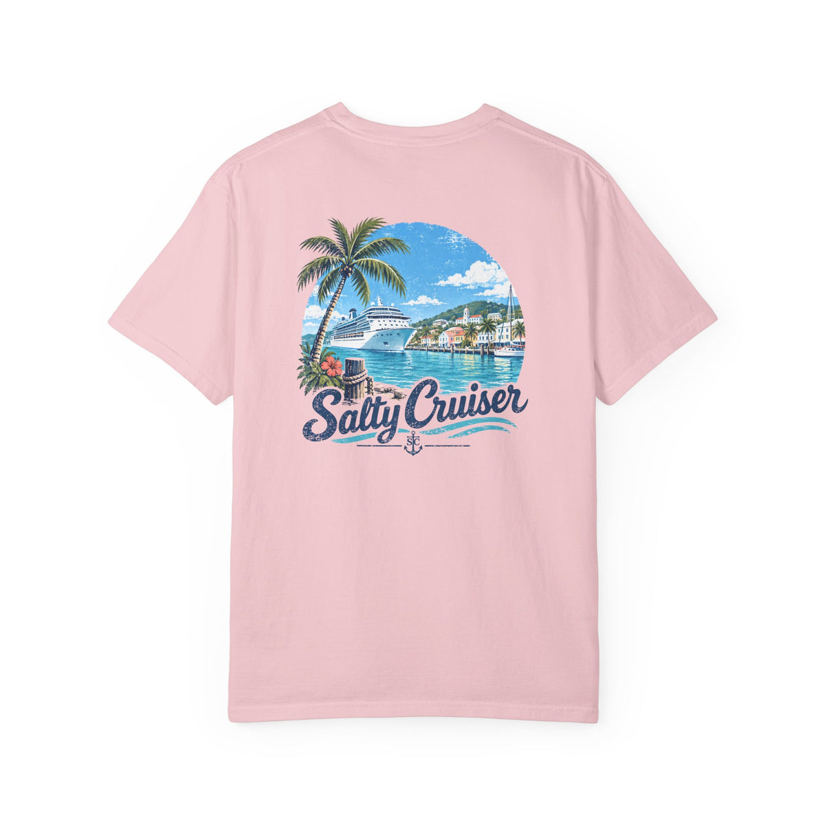 Salty Cruiser Coastal Port Front and Back Tee