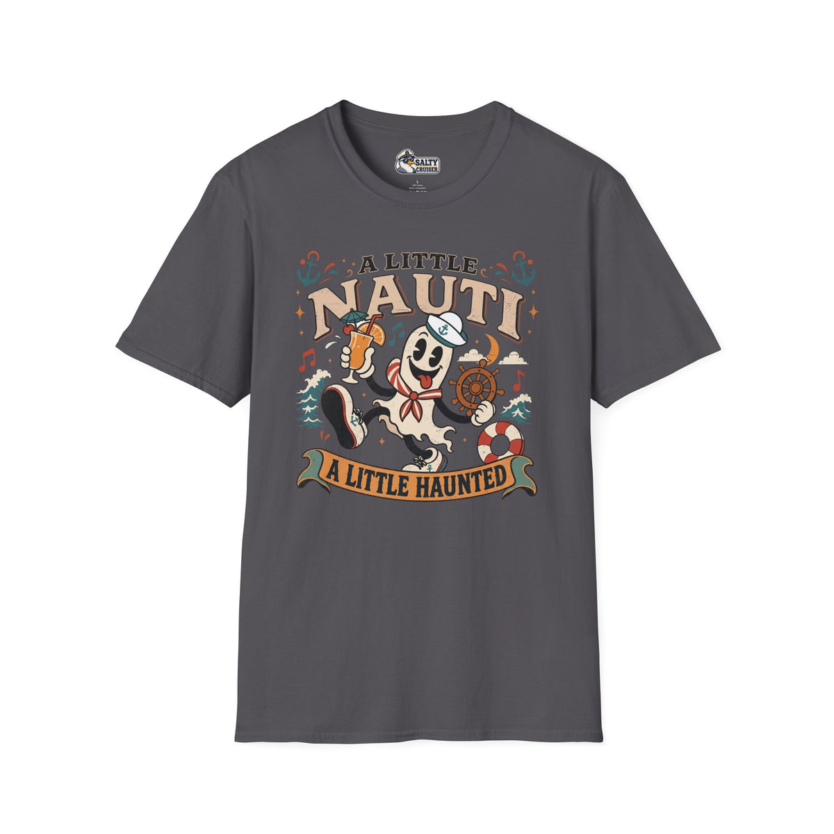 A Little Nauti A Little Haunted Ghost Sailor Cruise Tee
