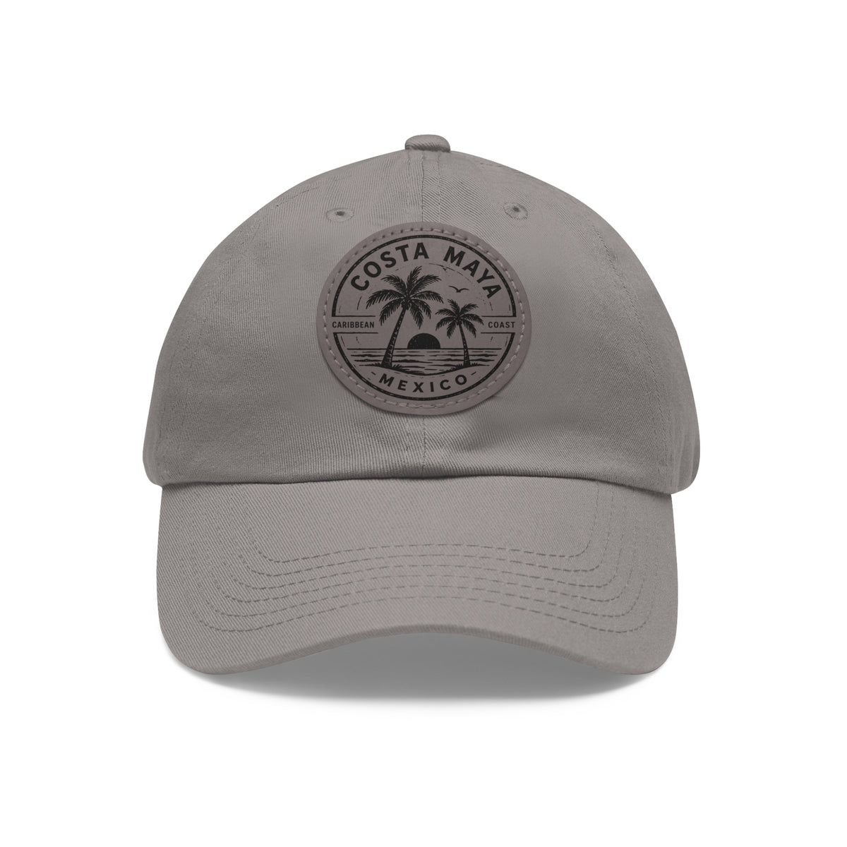 Costa Maya Caribbean Coast Leather Patch Dad Hat
