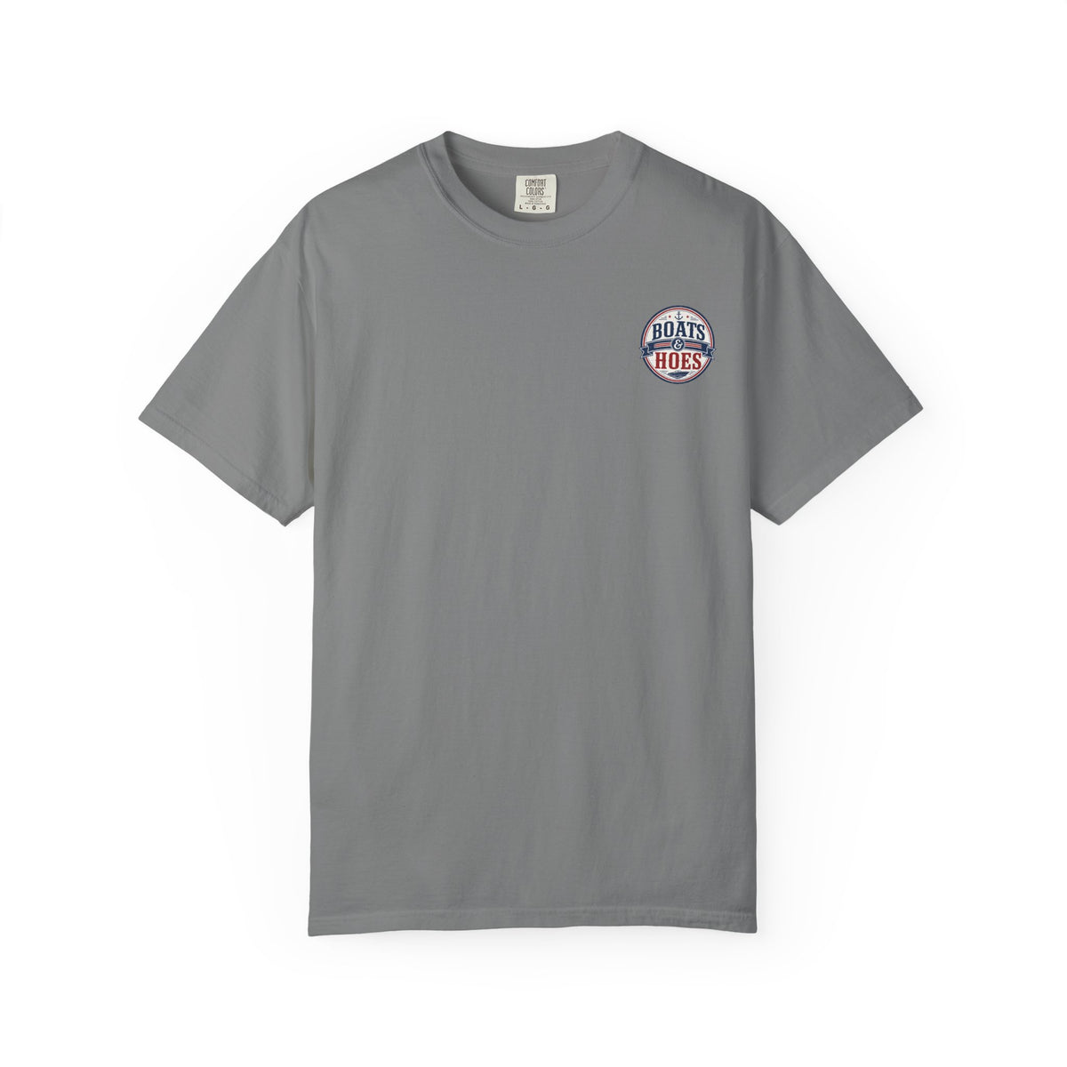 Boats & Hoes Vintage Nautical Badge Front and Back Tee