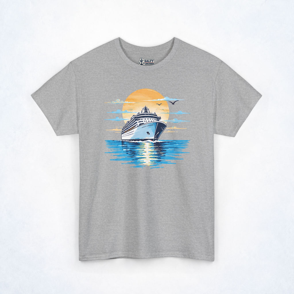 Salty Cruiser Sunset Cruise Ship Tee
