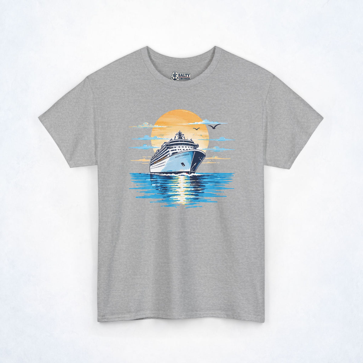 Salty Cruiser Sunset Cruise Ship Tee