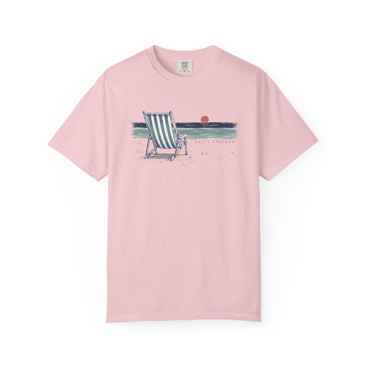 Salty Cruiser Beach Chair Sunset Tee