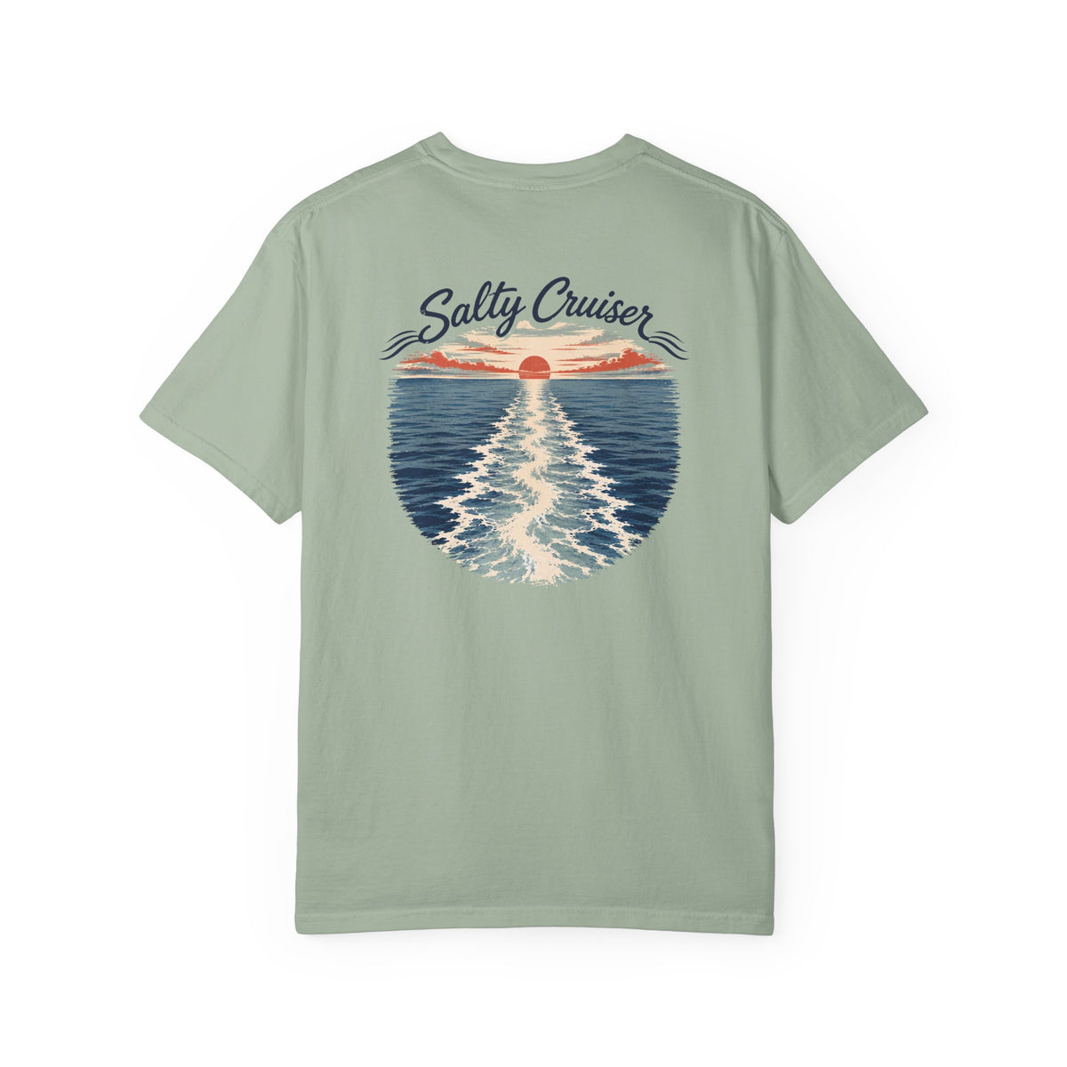 Salty Cruiser Ocean Sunset Front and Back Tee