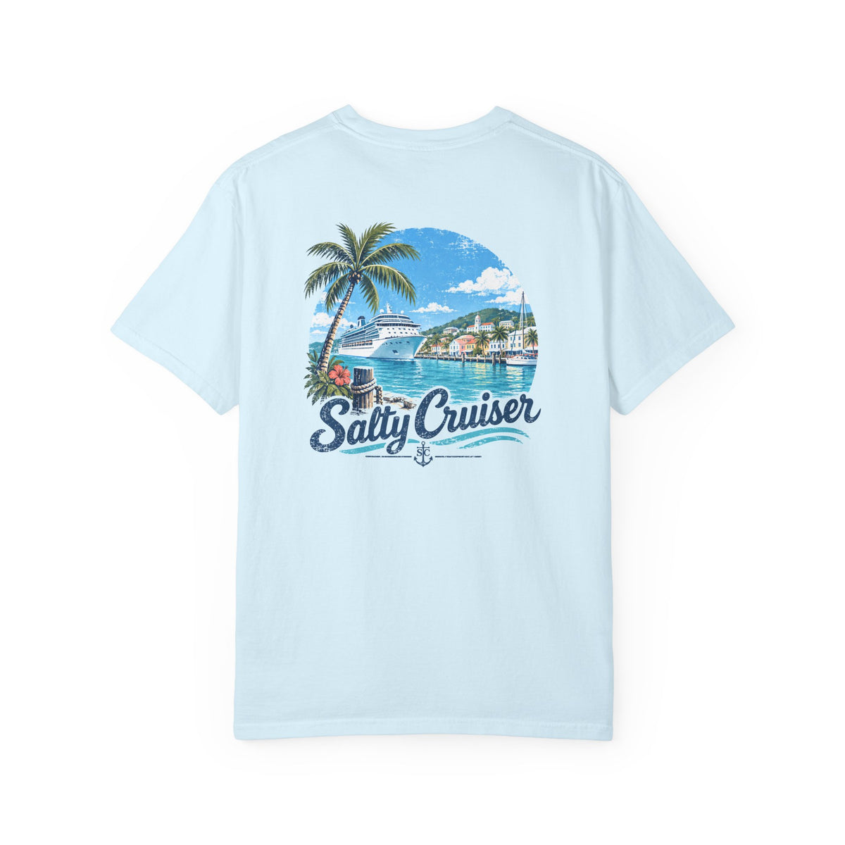 Salty Cruiser Coastal Port Front and Back Tee