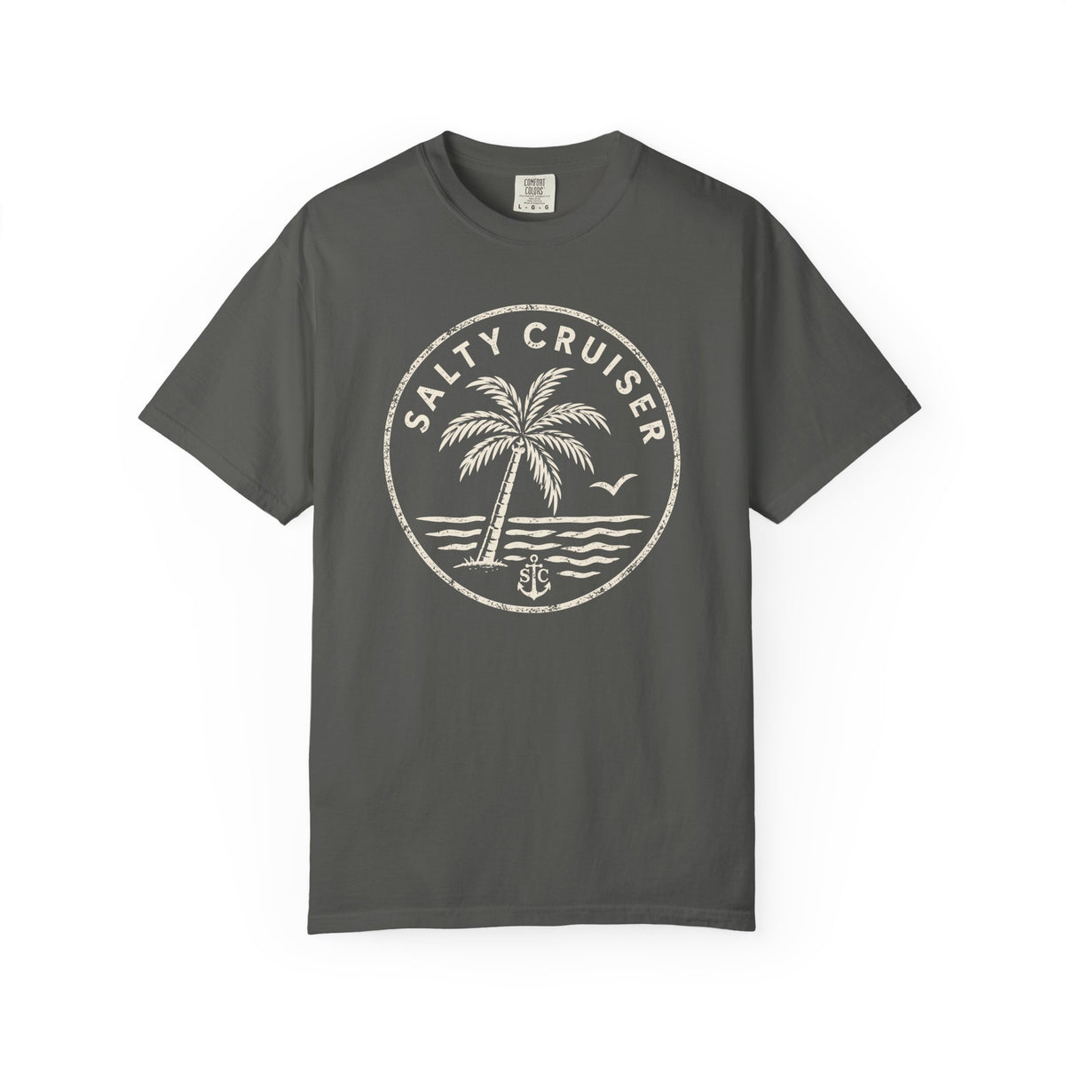 Salty Cruiser Coastal Palm Badge Tee
