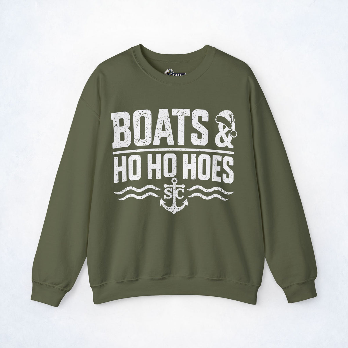Boats & Ho Ho Hoes Christmas Crewneck Sweatshirt