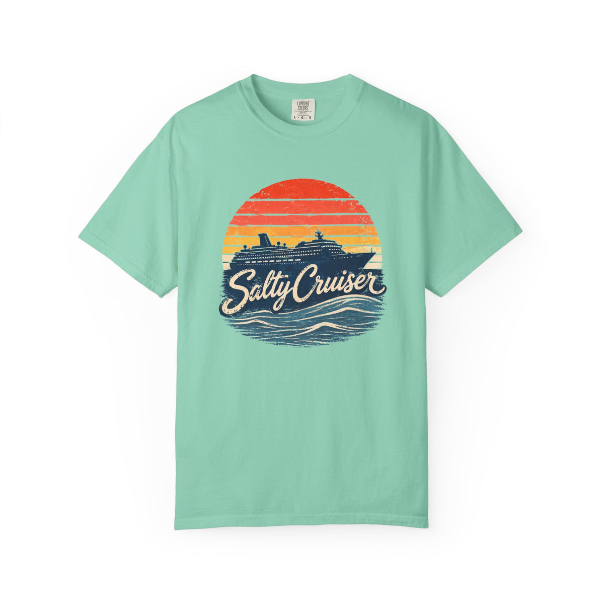 Salty Cruiser Retro Sunset Cruise Tee