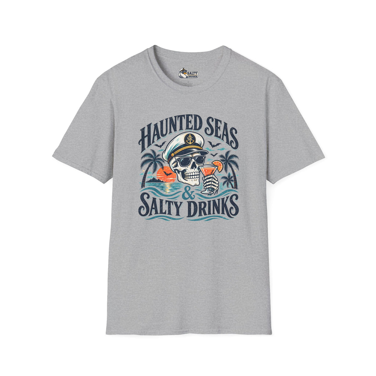 Haunted Seas & Salty Drinks Halloween Cruise Tee