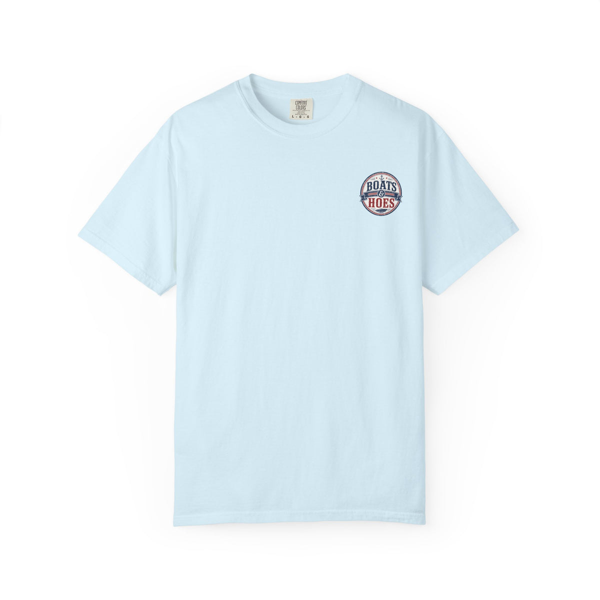 Boats & Hoes Vintage Nautical Badge Front and Back Tee