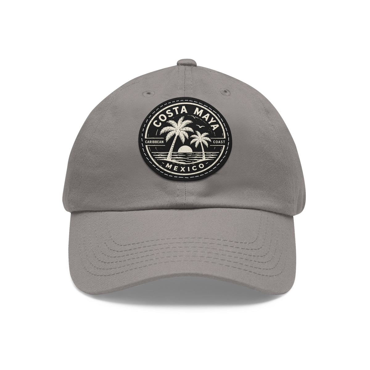 Costa Maya Caribbean Coast Leather Patch Dad Hat