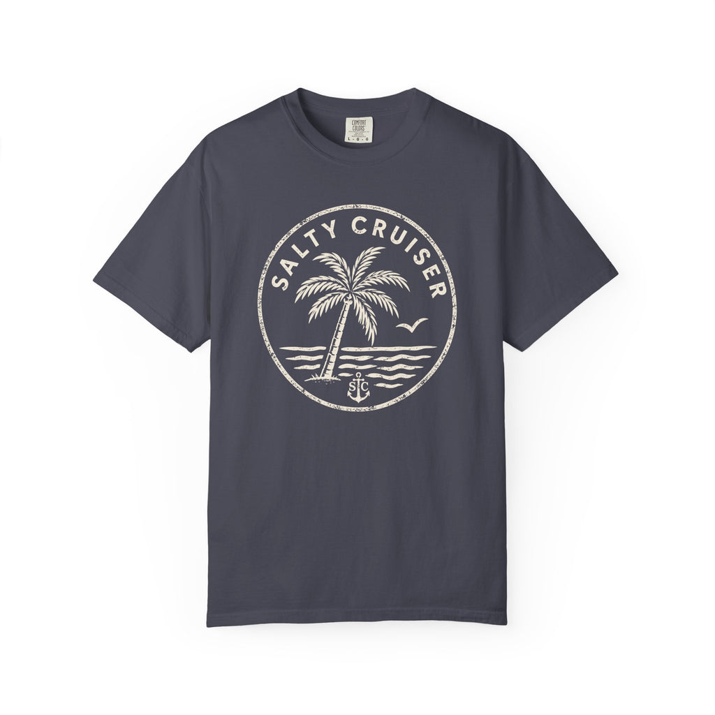 Salty Cruiser Coastal Palm Badge Tee