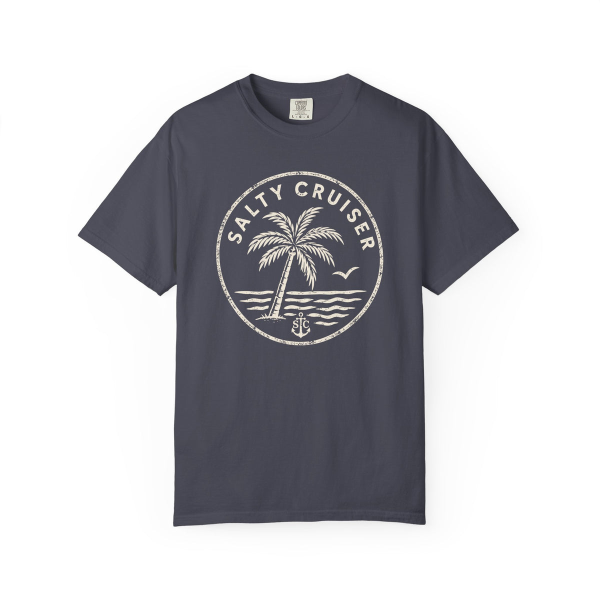 Salty Cruiser Coastal Palm Badge Tee