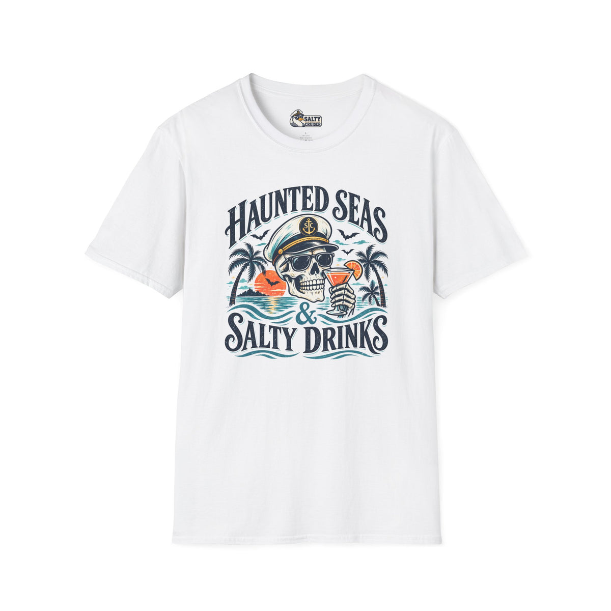 Haunted Seas & Salty Drinks Halloween Cruise Tee