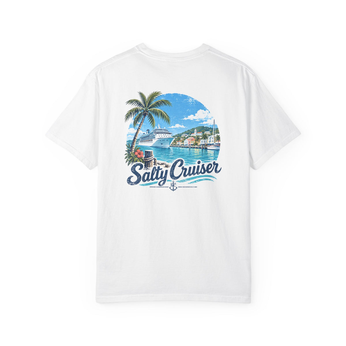 Salty Cruiser Coastal Port Front and Back Tee