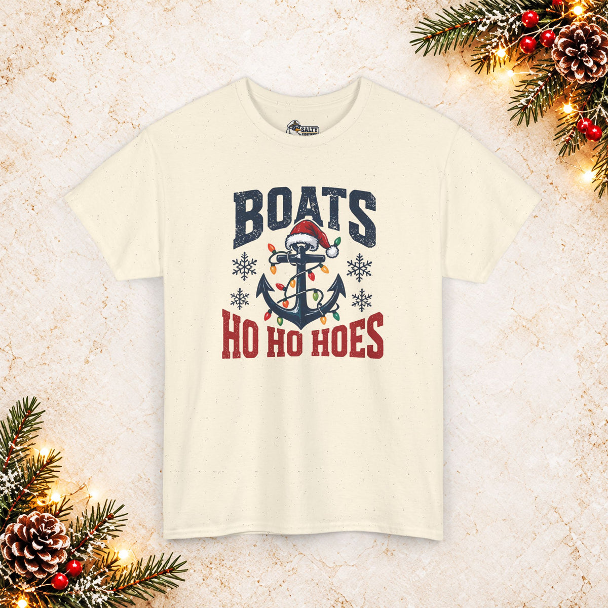 Boats & Ho Ho Hoes Nautical Christmas Tee