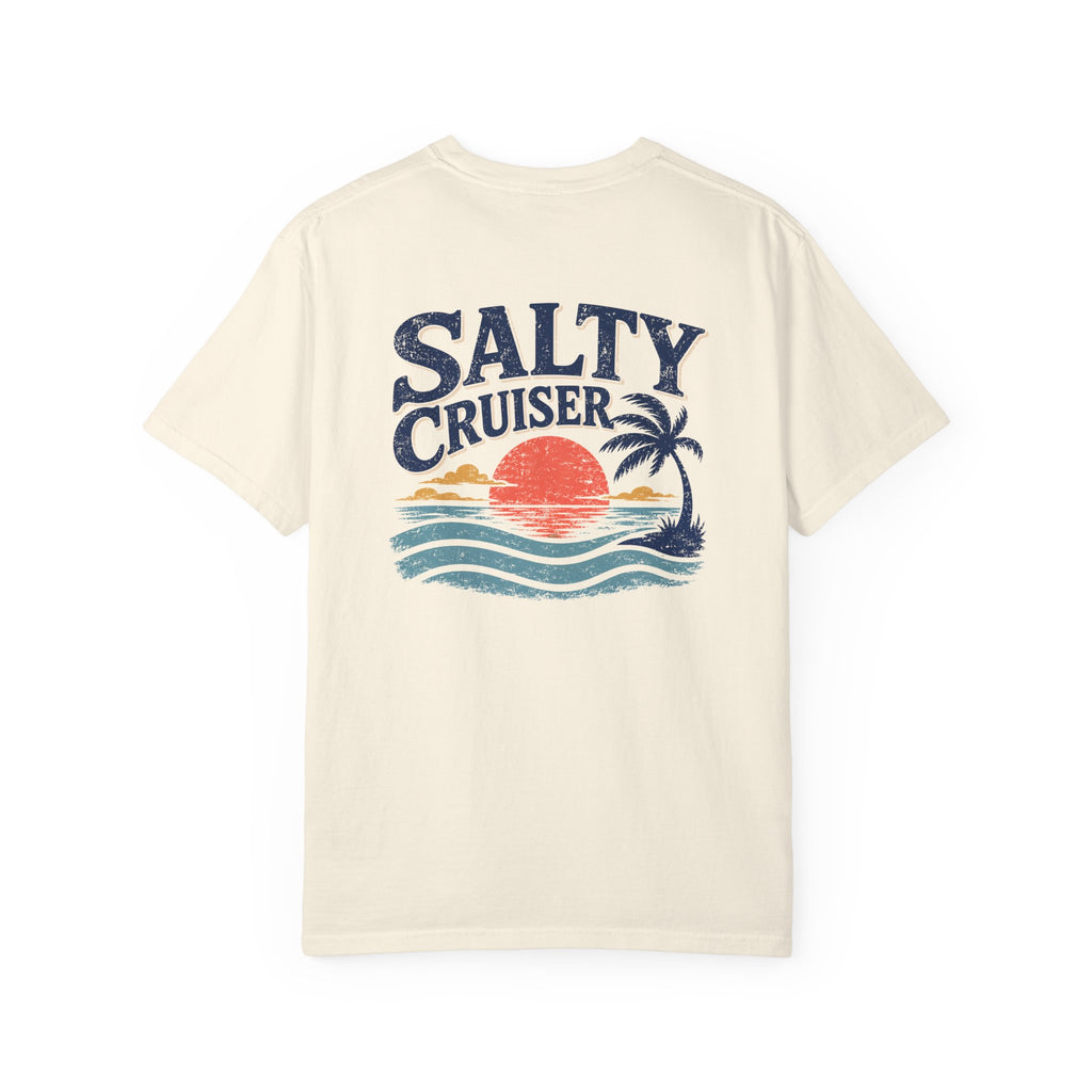 Salty Cruiser Retro Sunset Front and Back Tee