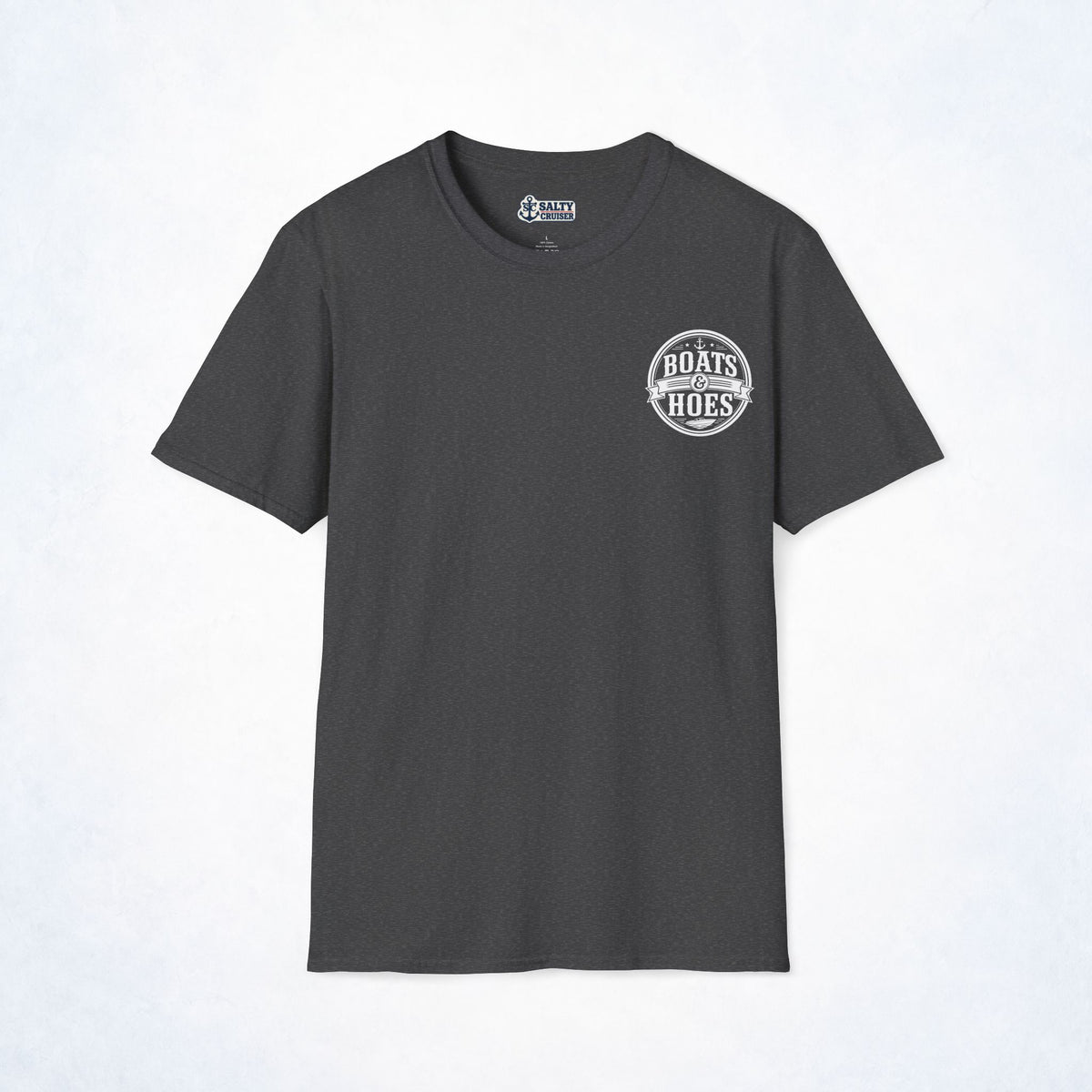 Boats and Hoes Badge Front & Back Print Tee
