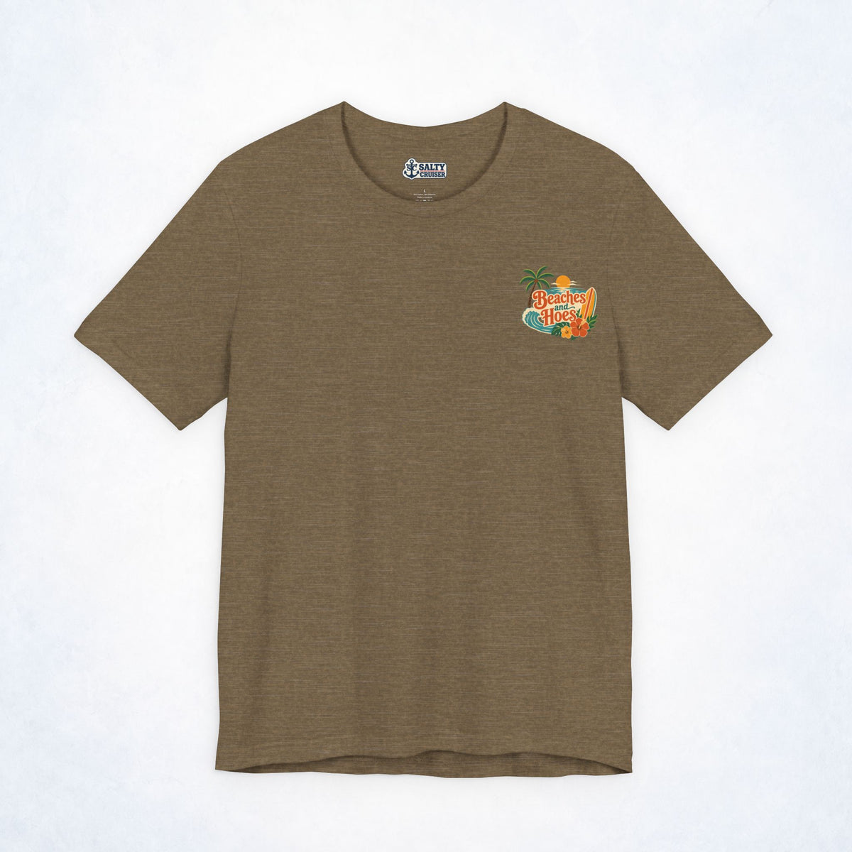 Beaches & Hoes Tropical Sunset Front & Back Tee