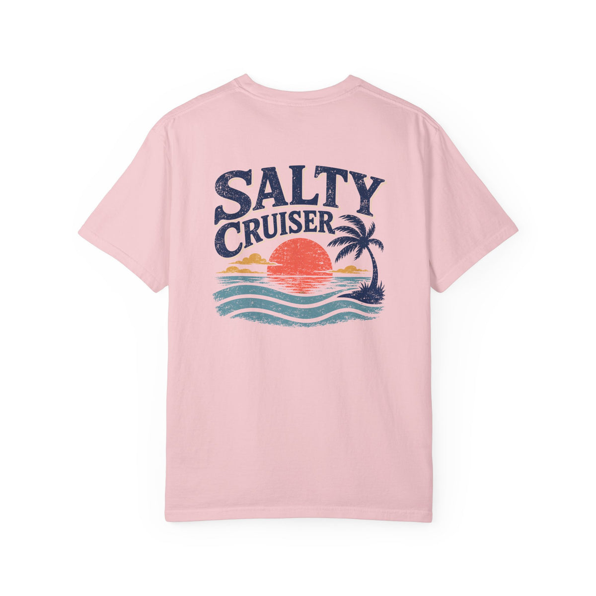 Salty Cruiser Retro Sunset Front and Back Tee