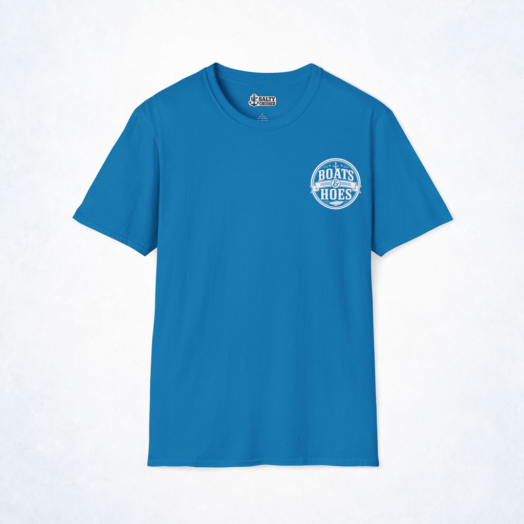 Boats and Hoes Badge Front & Back Print Tee