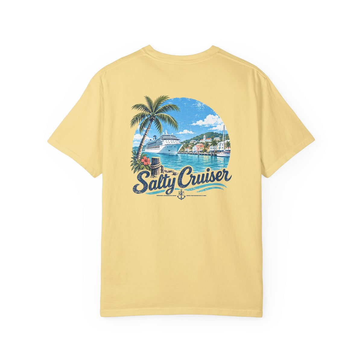 Salty Cruiser Coastal Port Front and Back Tee