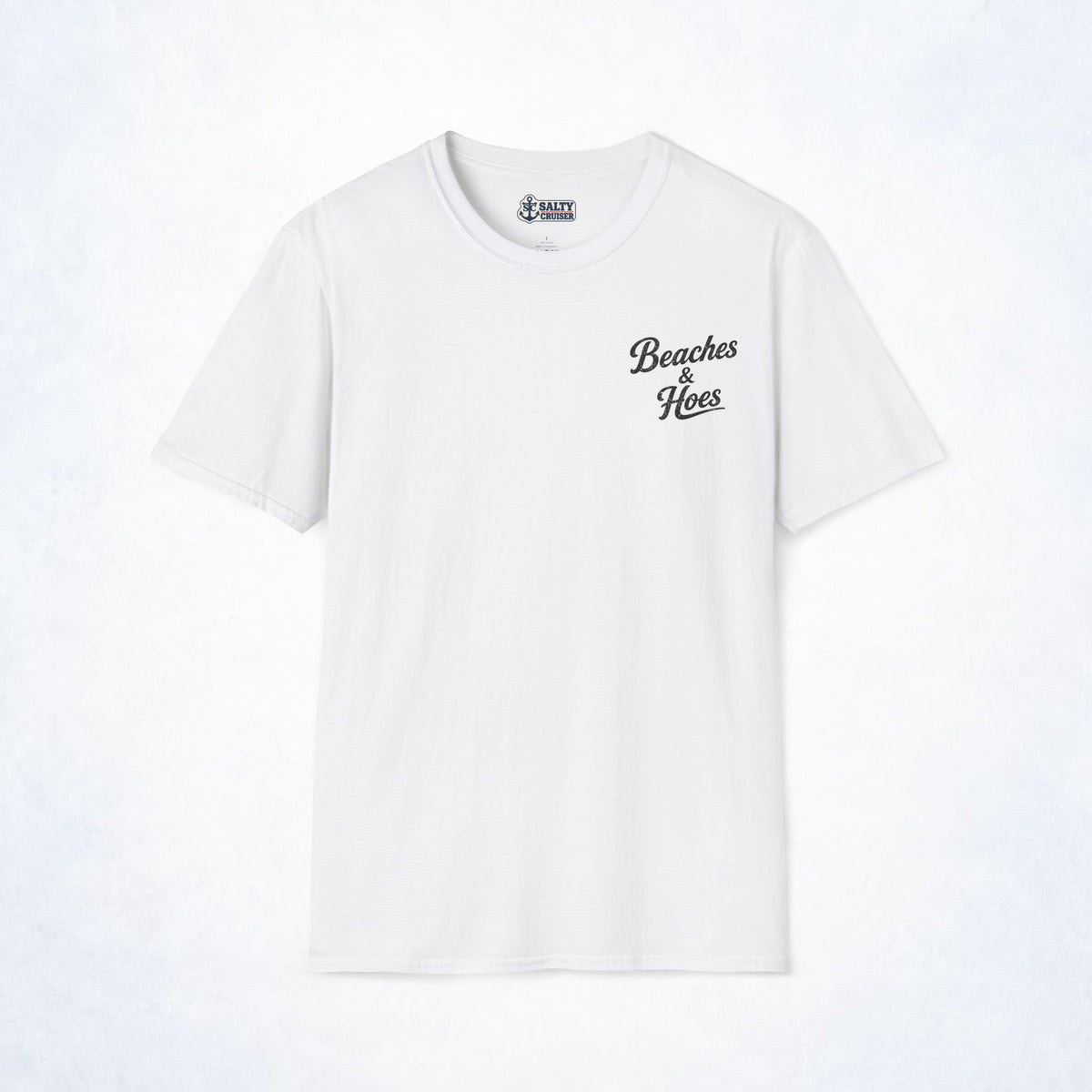 Beaches & Hoes Retro Sunset Front & Back Tee