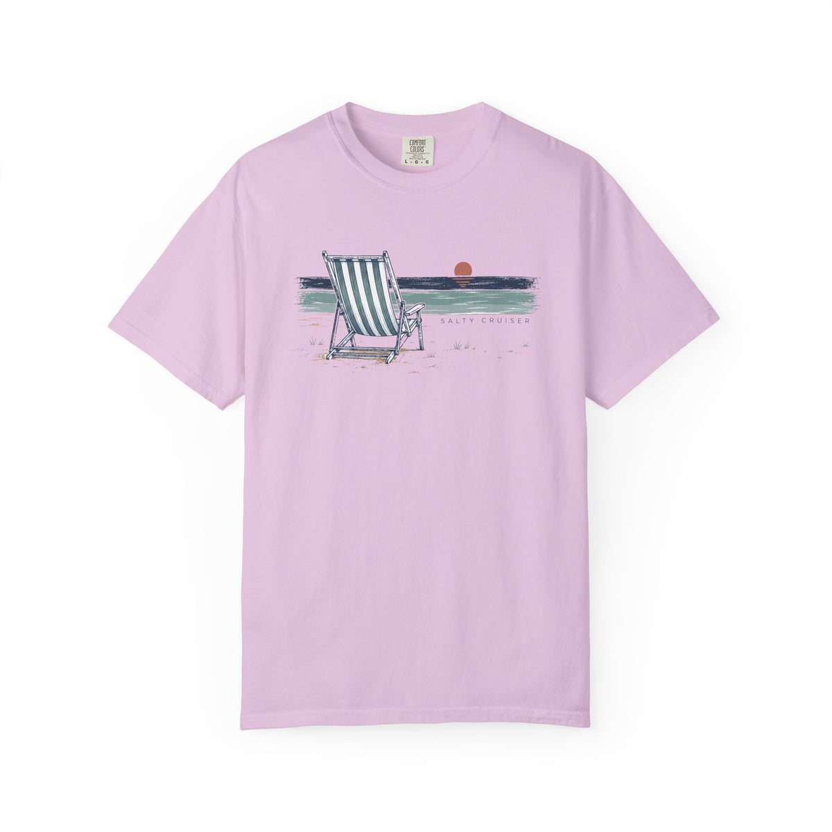 Salty Cruiser Beach Chair Sunset Tee