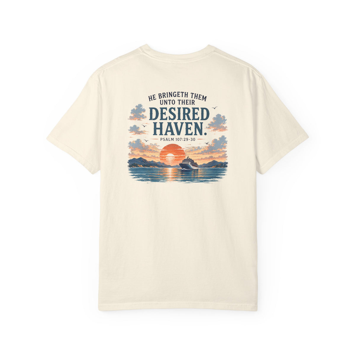 Desired Haven, Psalm 107:29–30, Front and Back