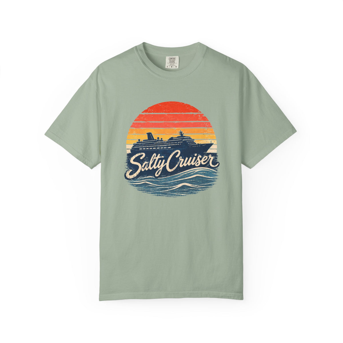 Salty Cruiser Retro Sunset Cruise Tee