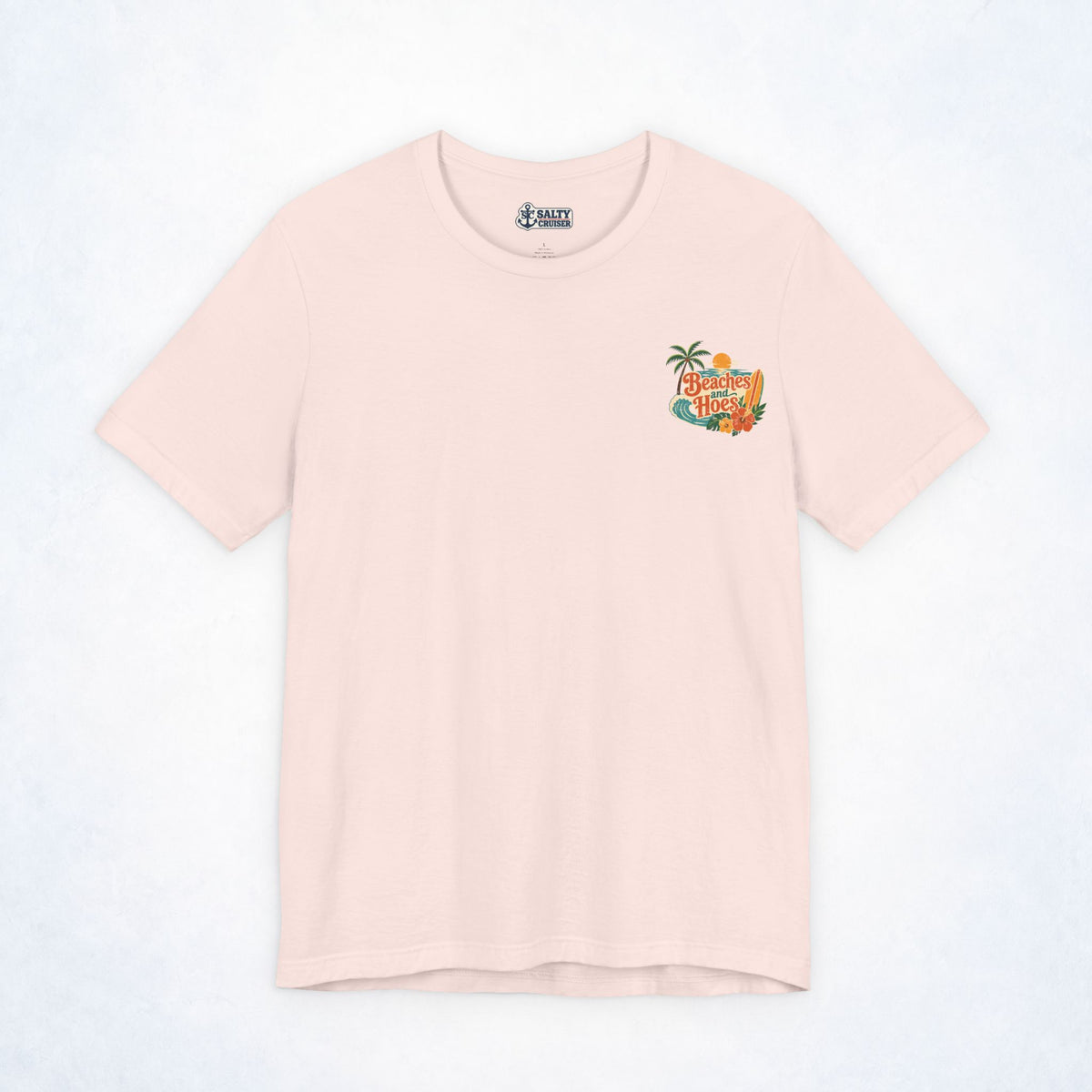 Beaches & Hoes Tropical Sunset Front & Back Tee