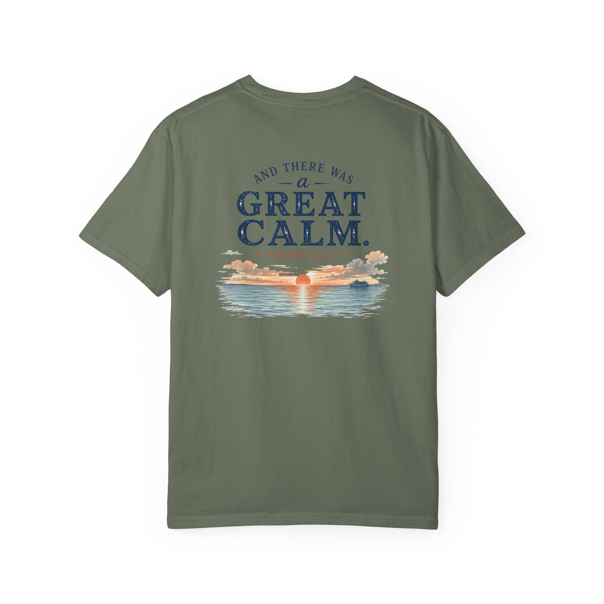 And There Was a Great Calm, Matthew 8:26-27, Front and Back