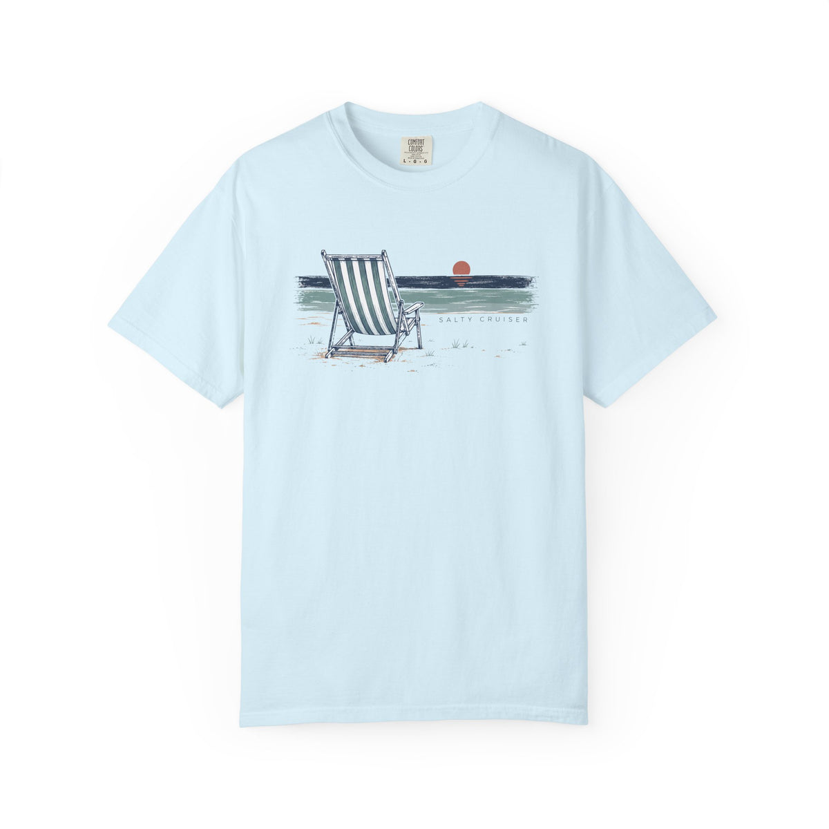 Salty Cruiser Beach Chair Sunset Tee