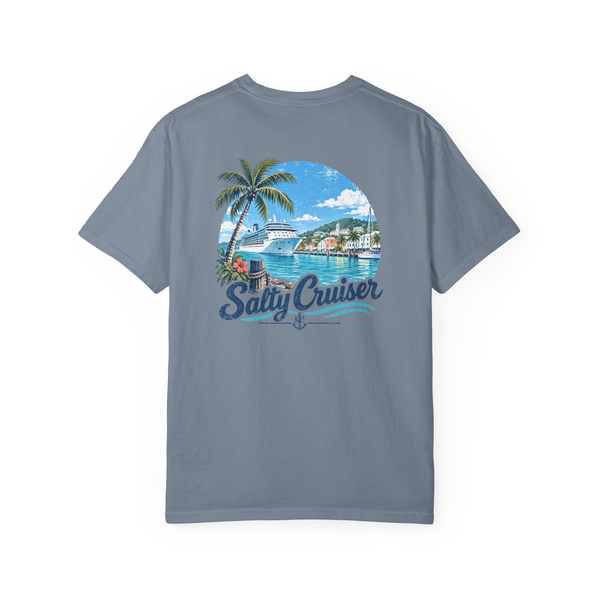 Salty Cruiser Coastal Port Front and Back Tee