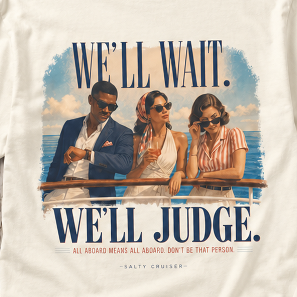 All Aboard Means All Aboard Front and Back Cruise Tee
