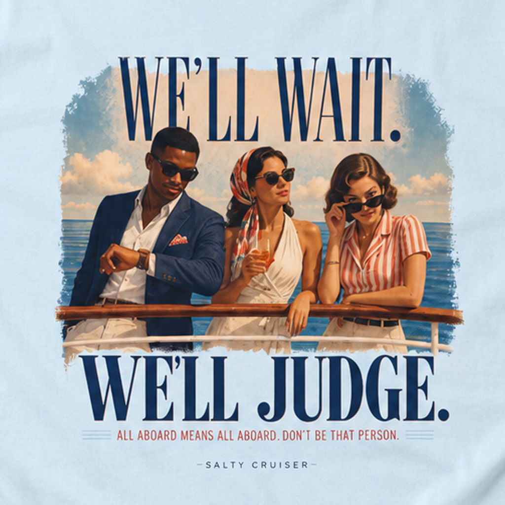 All Aboard Means All Aboard Front Print Tee