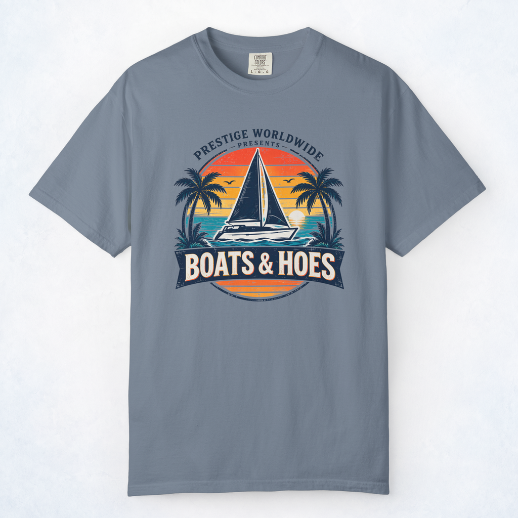 Boats & Hoes Vintage Sailboat Tee