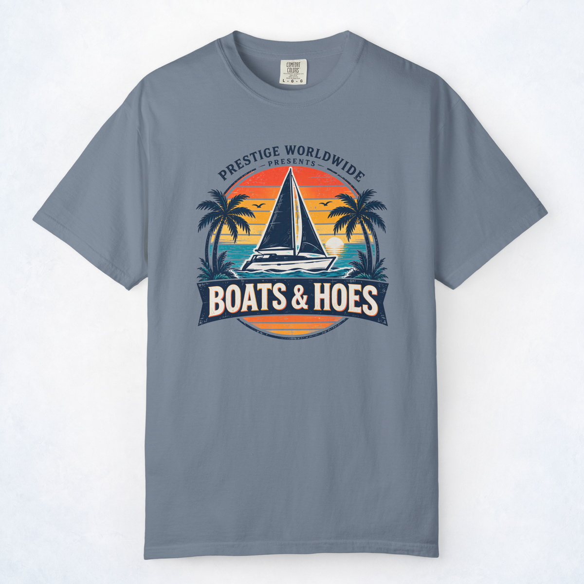 Boats & Hoes Vintage Sailboat Tee
