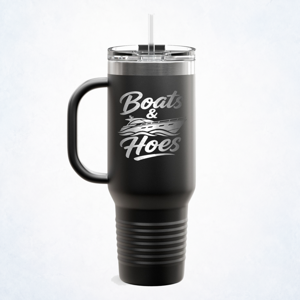 Boats & Hoes Engraved 40oz Travel Mug