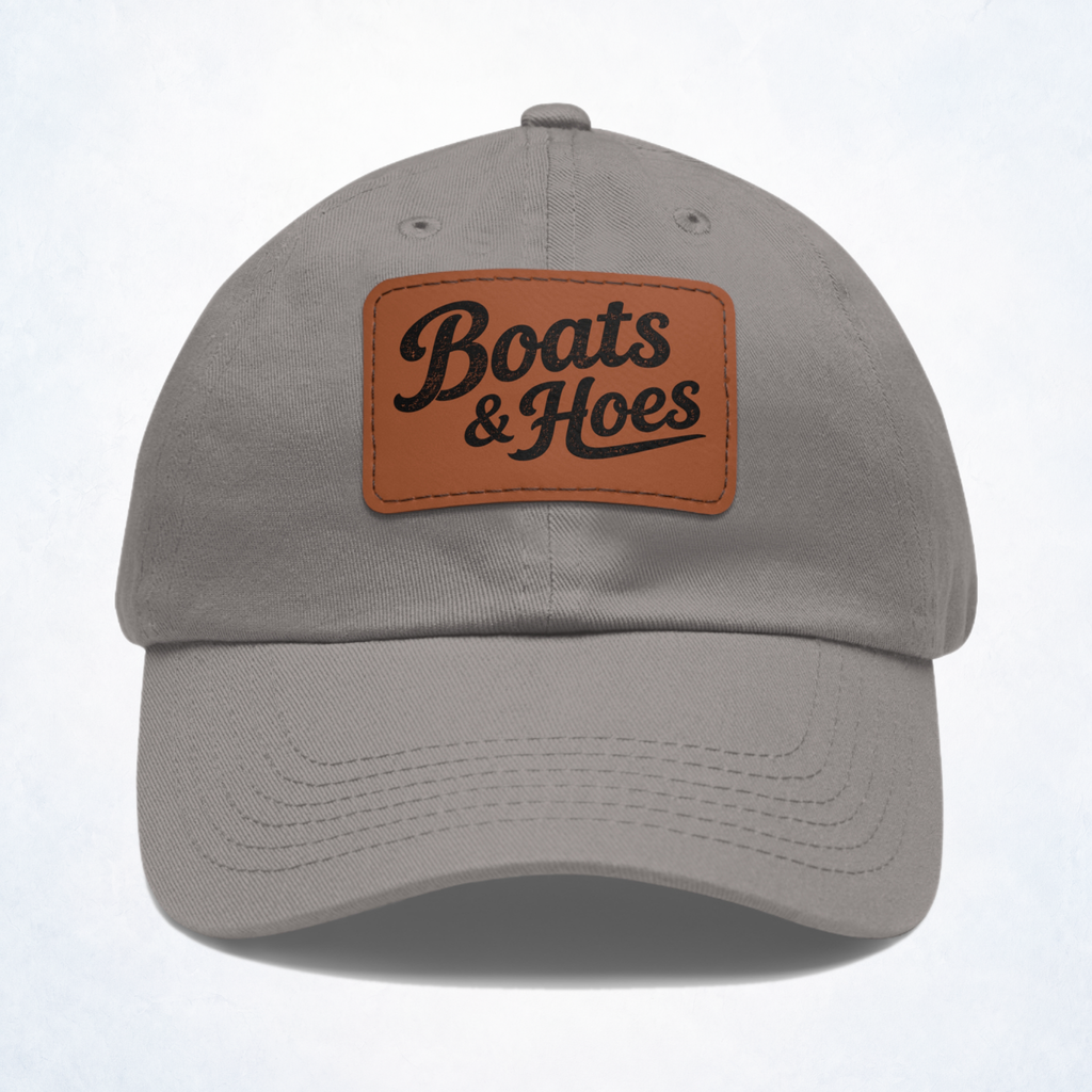 Boats & Hoes Leather Patch Dad Hat
