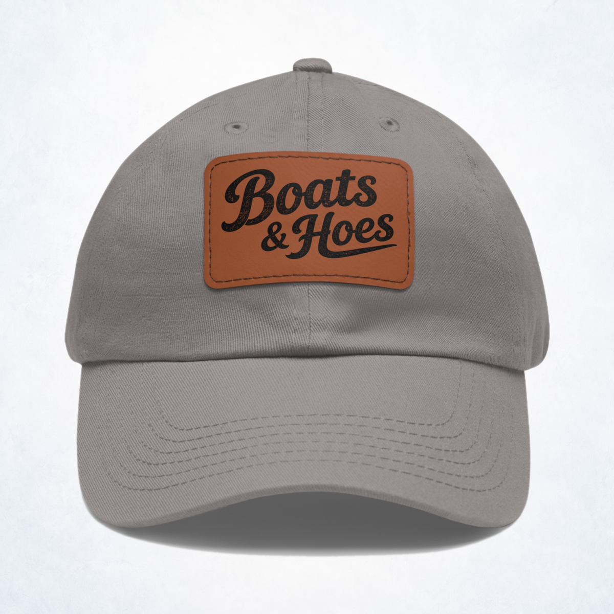 Boats & Hoes Leather Patch Dad Hat