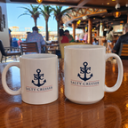 Salty Cruiser Anchor Logo Ceramic Mug