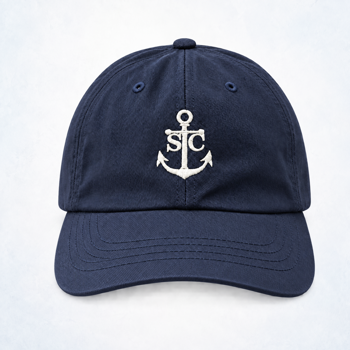 Salty Cruiser Anchor Embroidered Dad Cap