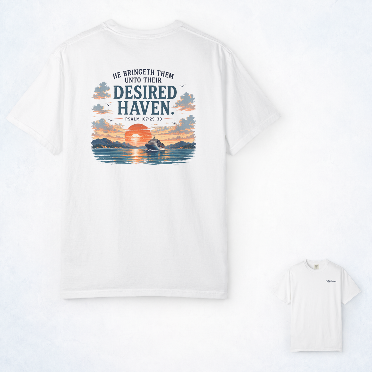 Desired Haven, Psalm 107:29–30, Front and Back