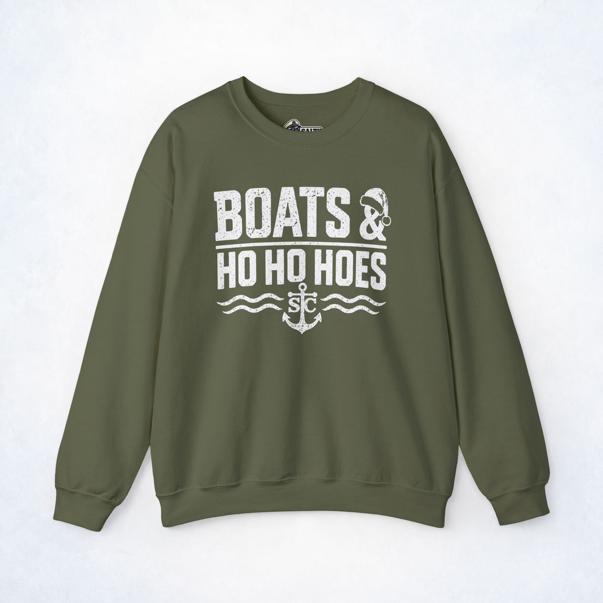 Boats & Ho Ho Hoes Christmas Crewneck Sweatshirt